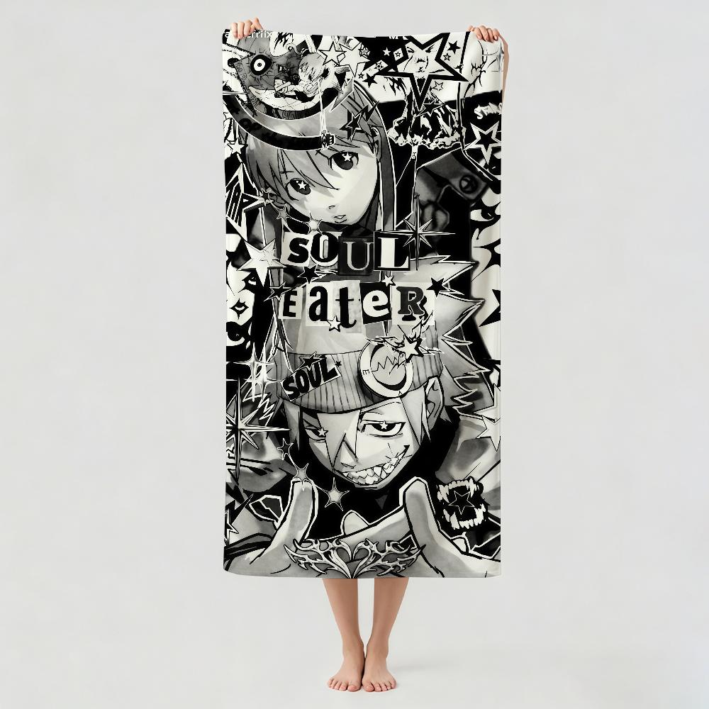 Adventure anime S-Soul E-Eater Towel Drying Bath Towel Applicable To Light Swimming Camping Yoga Beach Out