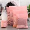 5-Piece/Set Solid Color Zipper Style Household Laundry Bag Underwear Special Protect Laundry Bag Travel Luggage Underwear Bag