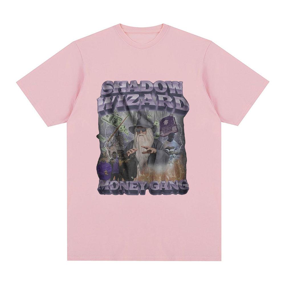 Shadow Wizard Money Gang Meme Graphic T-shirt Men Fashion Vintage Short Sleeve T-shirts 100% Cotton Casual Oversized Tee Shirt