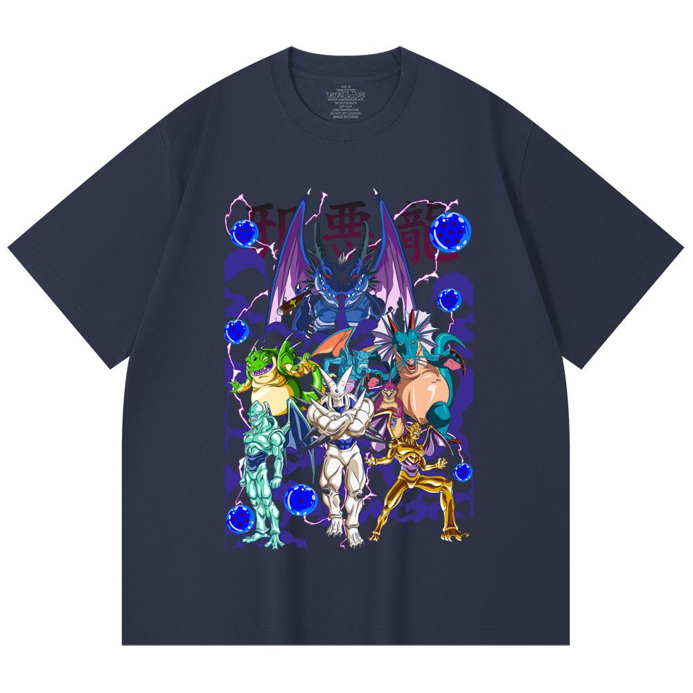 230 Gsm 100% Cotton Dragon Ball V38 Dragons Print Unisex Heavy Cotton T Shirt