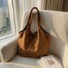 New Corduroy Shoulder Bag Vintage Lazy Style Double Sided Casual and Simple Commuting Bag Fashiable and Versatile Tote Bag