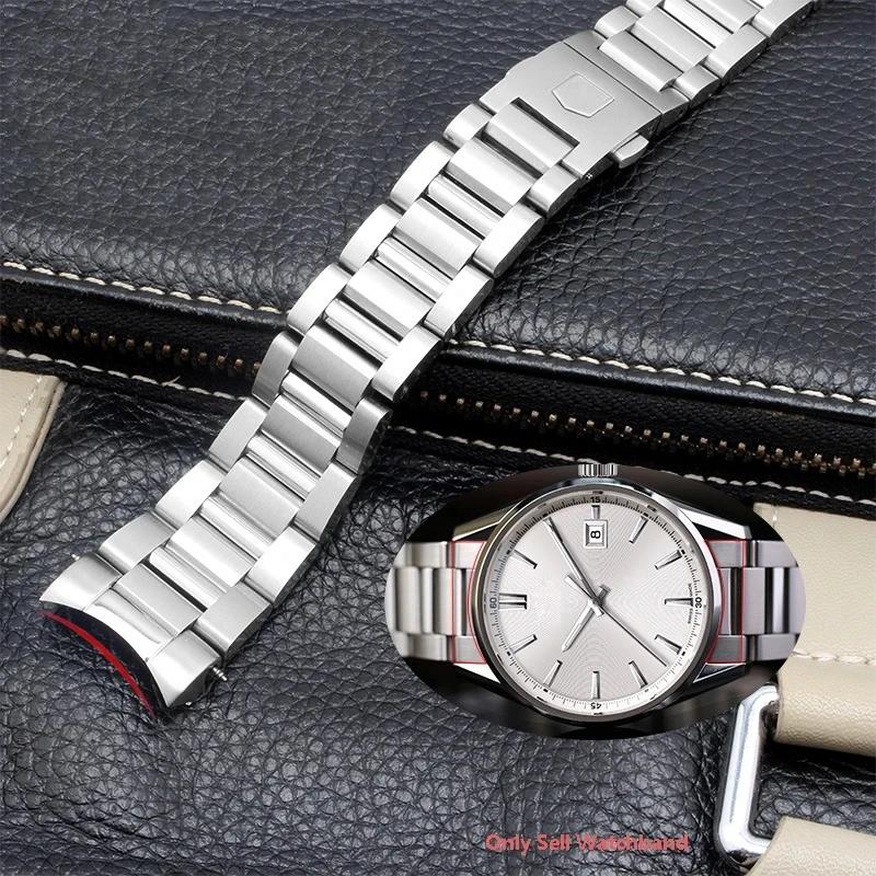 Solid Stainless Steel Watchband For Tag Heuer Carrera CBN2A1D Competitive Potential WAY201S Series Male Watch Straps 22mm