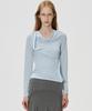 KIMZISU Draped Fold T-Shirt_Sky Blue