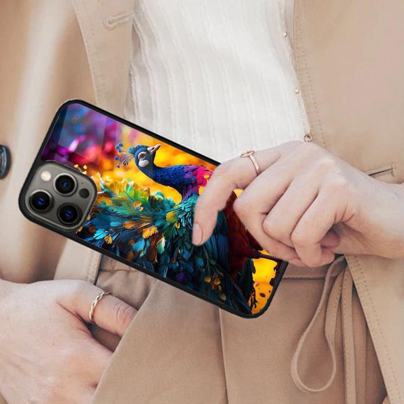 

Beautiful Peacock Feather Magnetic Phone Case For APPLE iPhone 17 Air 16 14 13 12 Pro Max 15 Plus Wireless Charge MagSafe Cover iPhone 13mini