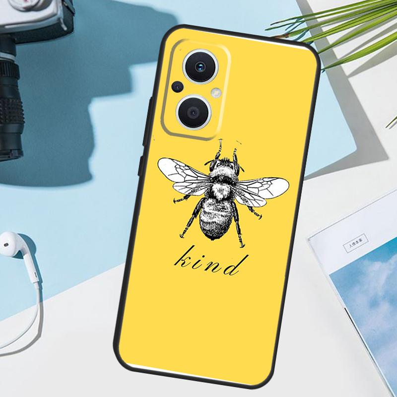 

Bee Art Print cute cartoon floral Cover For OPPO Reno 14 Pro 10 11 12 13 14F 13F 12F 11F 7 8 Lite OPPO Find X9 X6 X5 X8 Pro Case OPPO Reno13 F
