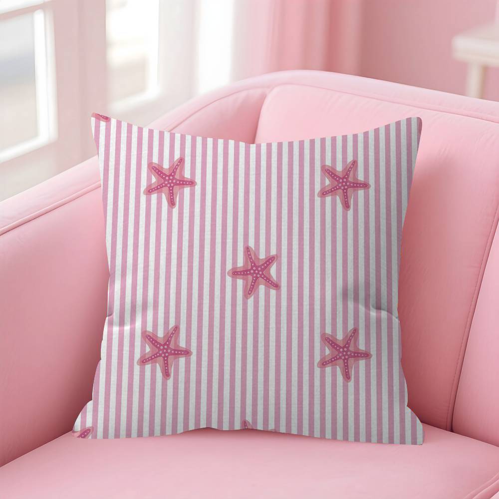 ART Pink Stripes Ins  Pillow Anime Pillow Sofa Bed Head Pillow Cover Cushion Cover Fashion