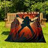 1pc Rock Star Outdoor Blanket Lightweight Flannel, All-Season Use for Sofa, Bed, Travel, Camping, Living Room, Office, Couch008