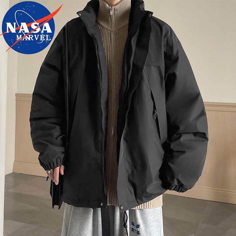 NASA MARVEL Men's Stand-Up Collar Padded Jacket