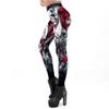 New retro skull print halloween leggings for women