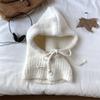 Korean Style Knitted Beanie Hat For Women Adjustable Bow Tie Lazy Style Winter Warm Soft Balaclava Hat Outddoor Windproof Bonnet