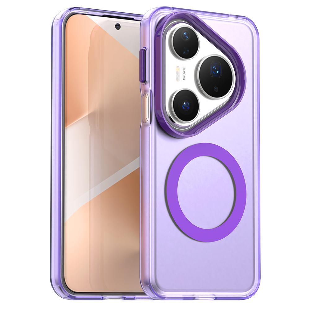 Magnetic Wireless Charging Case For Huawei Pura 80 Pro 80 Ultra P80 5G Cover Candy Colors Transparent Back Shell Fundas Coque