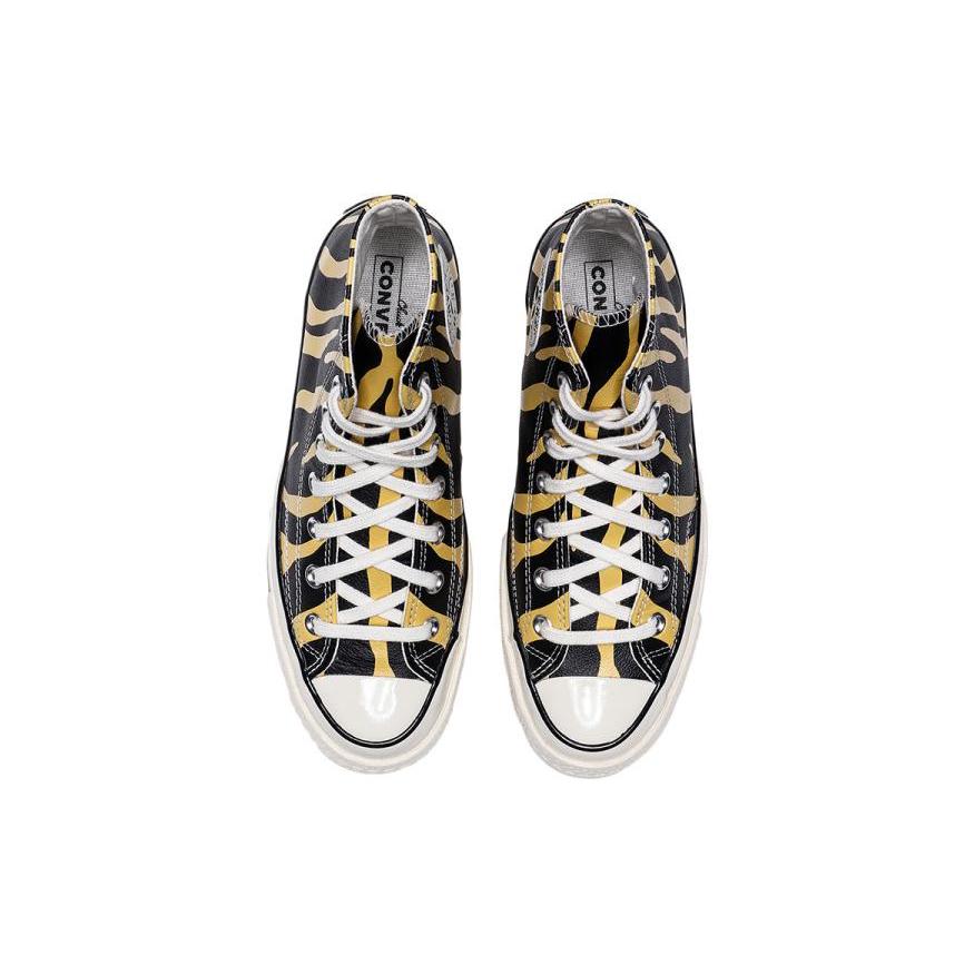 Converse Chuck 70 High 'Archive Print - Sulfur Zebra' (Unisex) Vivid Sulfer / Black / Egret Canvas Shoes 165965C