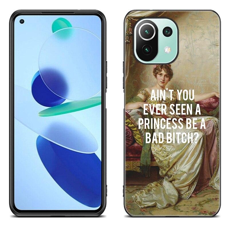 Renaissance Art Painting Case For Xiaomi Mi 11 Lite NE 11i 10T 11T Pro A2 A3 Lite POCO F3 M3 M4 C31 X3 Pro NFC GT Black Cover