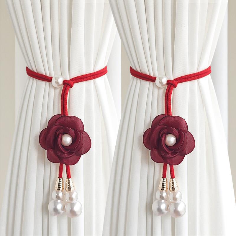 2pcs Elegant Curtain Tiebacks Floral-like Design, for Living Room, Bedroom, Wedding, Party Decor - Durable Polyester Curtain Accessories