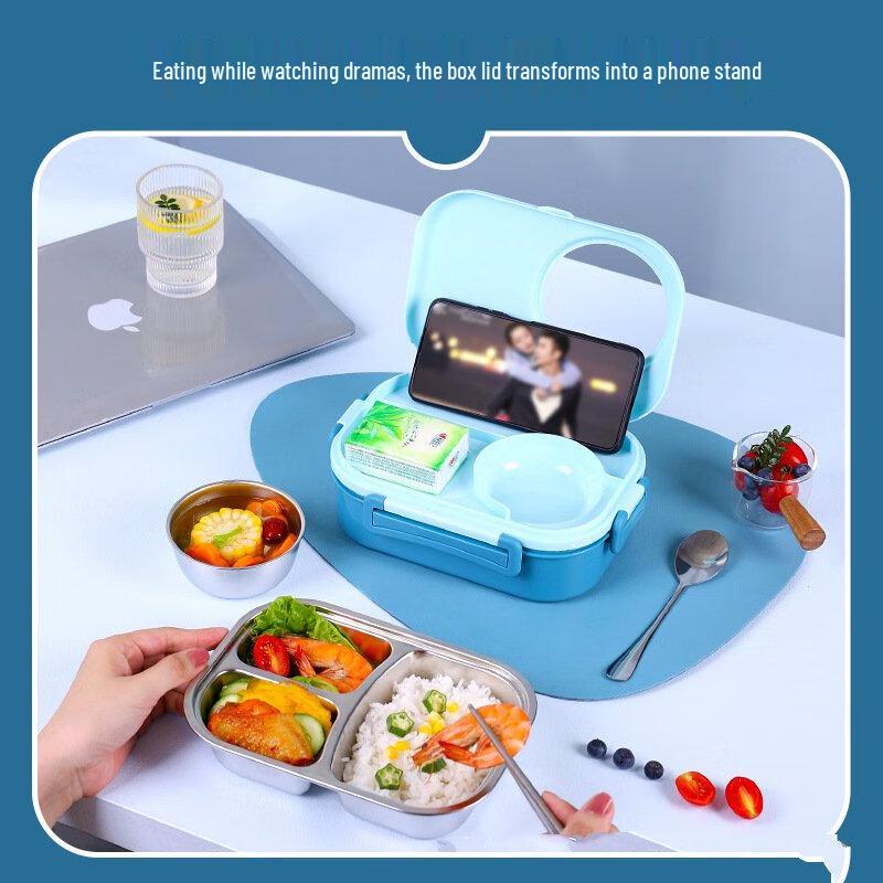 Ru Han 304 Stainless Steel Insulated Divided Lunch Box