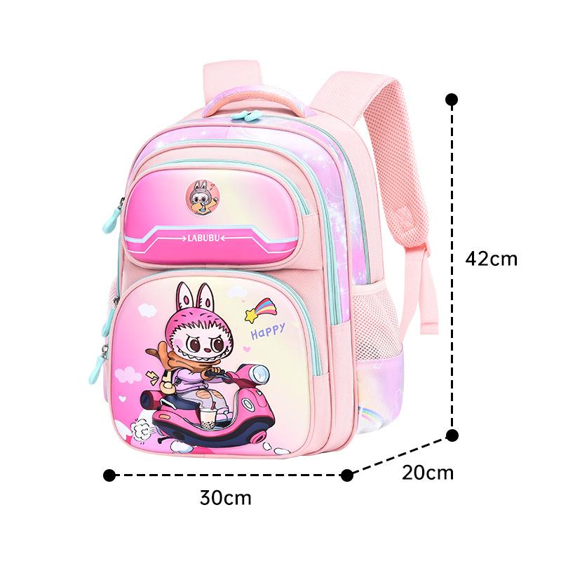 Labubu Children's Backpack New Girl Primary School Student Cartoon Anime Weight Loss Spine Protection Backpack