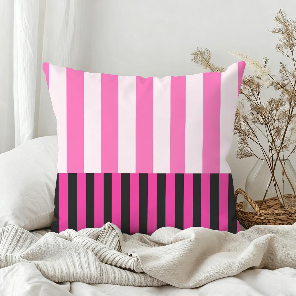 Luxury Fashion Striped Design Colors Pillow Case Bedroom Sofa Living Room Backrest Decoration Square Cushion Nap Time