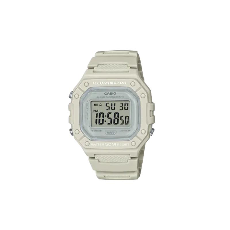 

Casio DIGITAL series-square fashion trend sports 50 meters waterproof quartz movement resin strap Japanese and Korean watch women s watch W-218HC-8AV белый