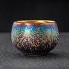 Chaxun Iridescent Kiln Glazed Gilt Jianzhan Tea Cup