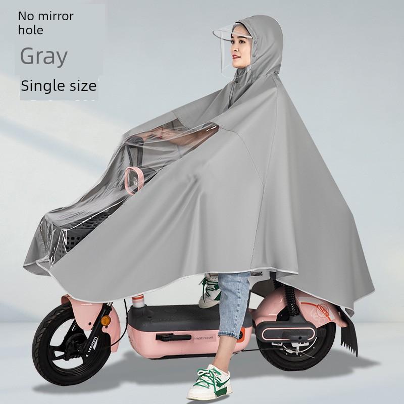 Raincoat for Electric Bikes and Motorcycles, Single or Double Person, Men's and Women's Models, Enlarged Size, Long Full-Body Rain Poncho for