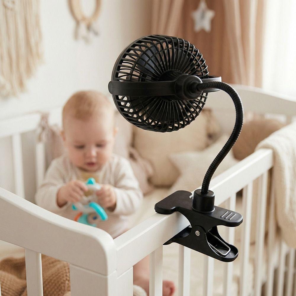 Table Fan Portable Small Desk Fan High Wind Durable Table Cooling Clip Fan Rotatable Sturdy Clamp Mini Desk Fan Camping