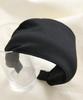 VINGTAINE Wide Satin Hair Headband, Wedding, Party, Accessory, Black, HK-35-BK