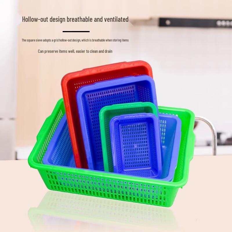 Plastic Square Draining and Storage Basket