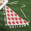 Women Tassels Hairband Wrap Elegant Mushroom Headwraps Elaborate Head Scarf Turbans Bandanas Hairband for Vacation