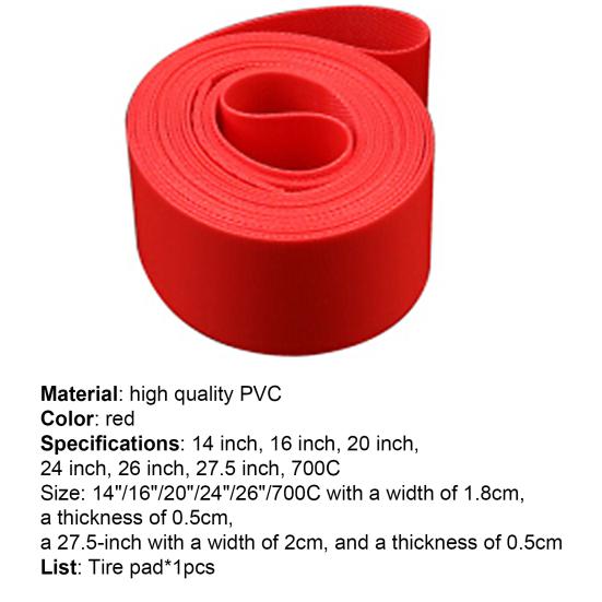 20-26 Zoll/700C Pannensicherer Fahrradreifen-Pad Explosionsgeschütztes Reifenfutter Radstreifen für Outdoor-Fahrten