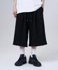 Mubeun Bermuda One-Pleat Long Sweatpants Shorts Black