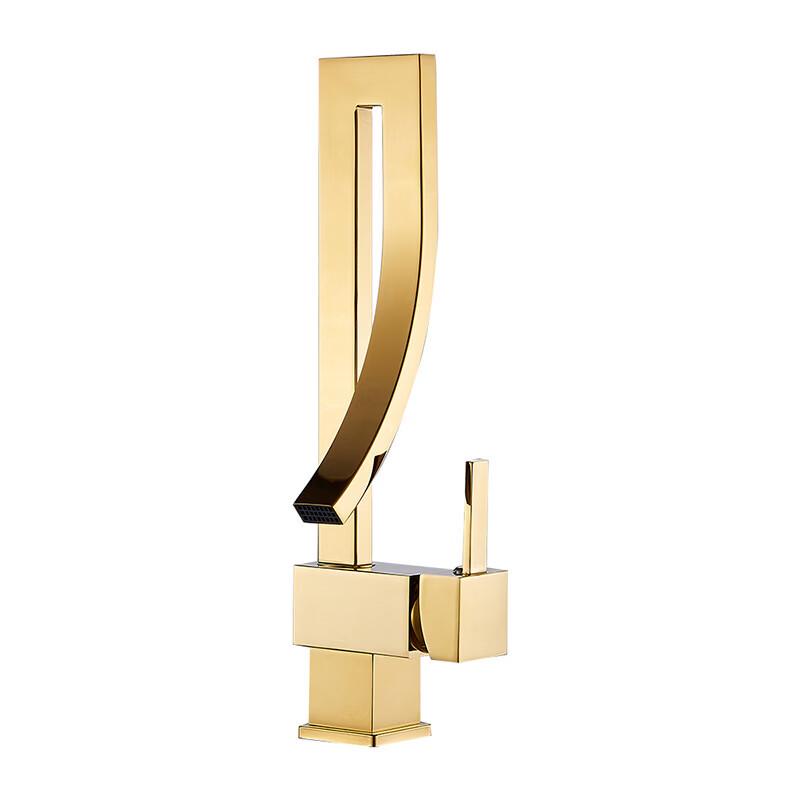TLXT Modern Gold Basin Mixer Faucet
