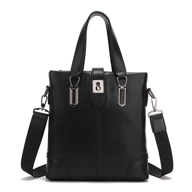 

Модная мужская вертикальная повседневная сумка с одной молнией, сумки через плечо, портфель для путешествий, сумка для компьютера, мужская сумка большой емкости 29cm*6cm*31cm чёрный