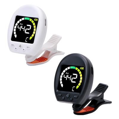 Meideal Guitar Tuner Clip On with Beat Function Portable Guitar Tuner Rotating Clip for Chromatic Guitar Bass Violin Ukulele