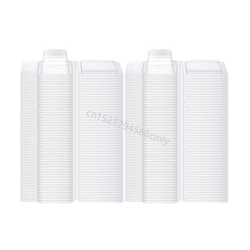 100 Pieces Empty Wax Melt Molds Clear Plastic Clamshell Mould for Candle Making 6XDE