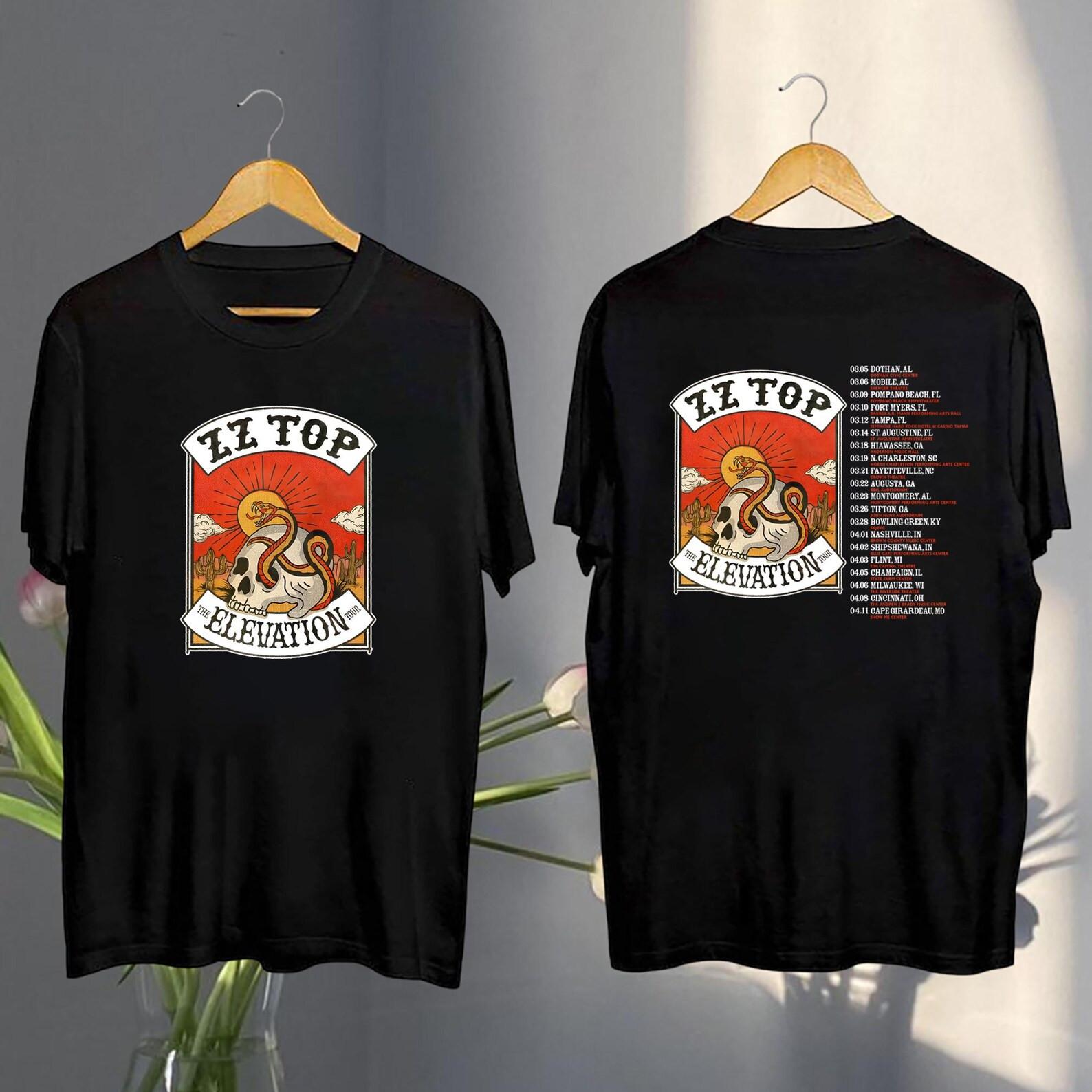 2026 ZZ Top The Elevation Tour Shirt ZZ Top Band 2026 Concert Zz Top Fan Gift XXL