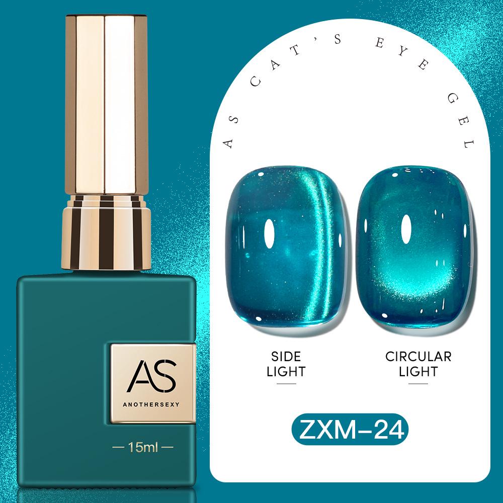 30 Shades Suspended Mirror Cat Eye Gel Polish Set with Glitter Glass Bead Effect