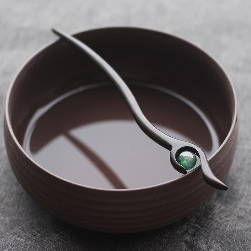 Chinese Style Imitation Jade Wooden Hair Sticks Simple Retro Hair Forks Hairpins For Women Girls Hair Bun Fixed Hair Jewelry