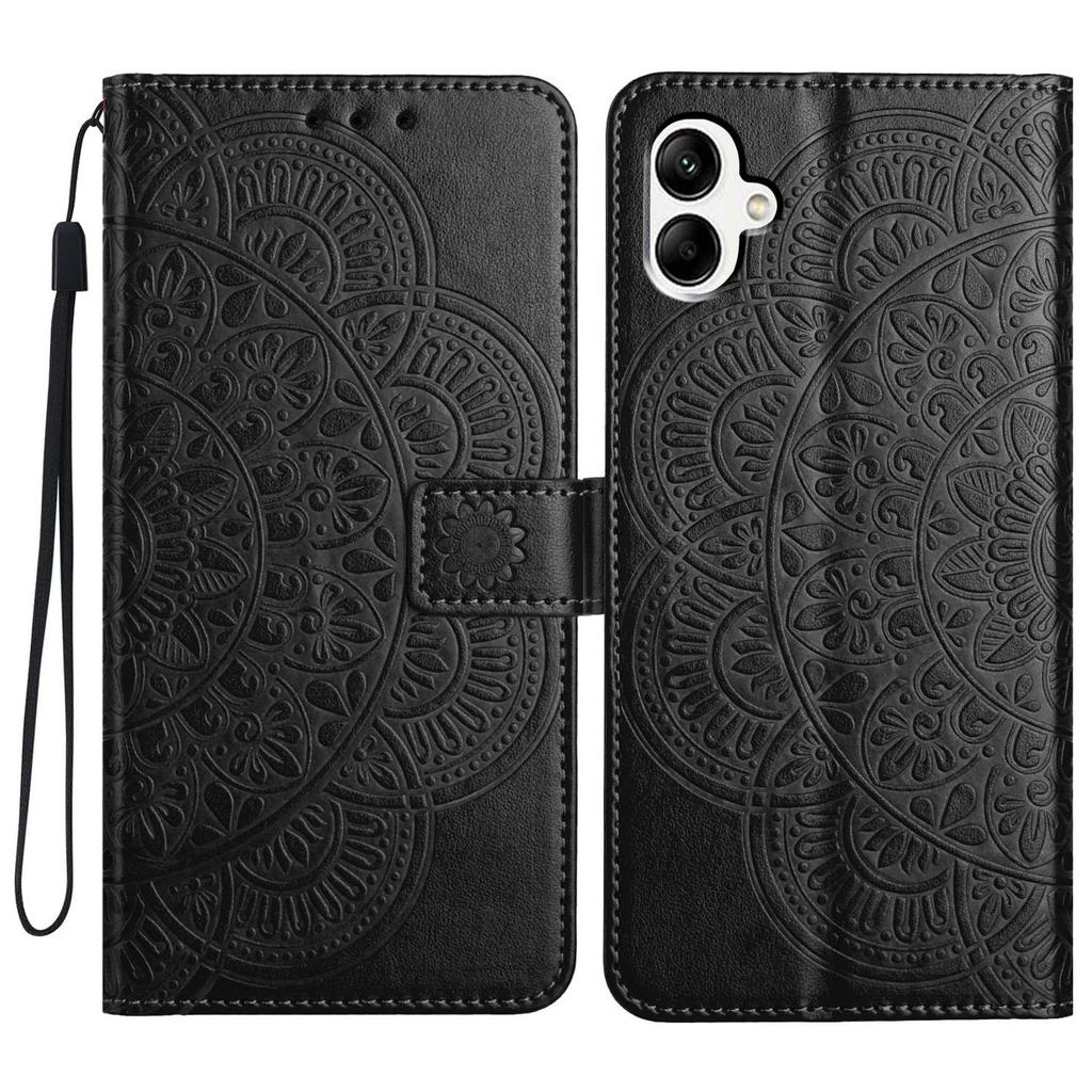 Für Samsung Galaxy A06 4G Lederhülle mit Kartenfächern Mandala-Muster Handyhülle Ständer