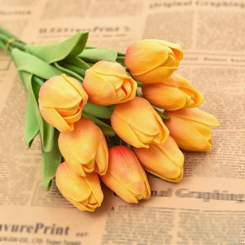 Искусственные цветы букет тюльпанов искусственные цветы свадебное украшение сада уличный домашний сад букет ваза декор растения 1pcs