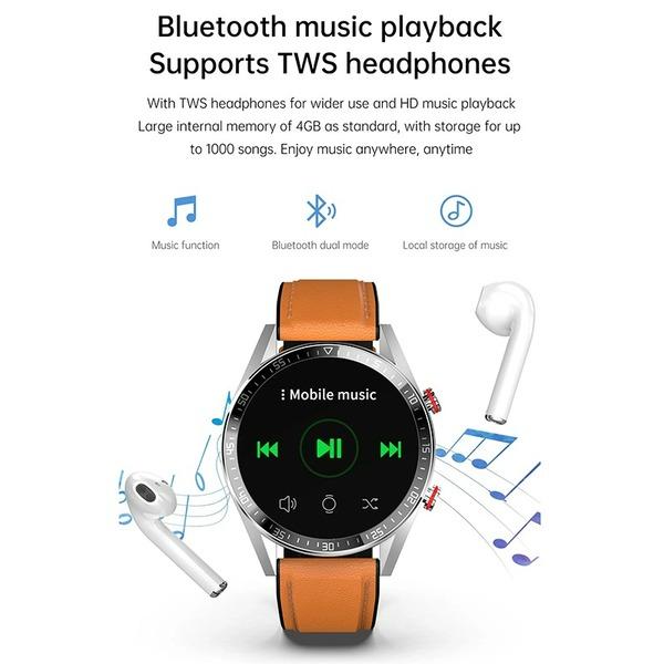 Screen Smart Watch Always Display The Time Bluetooth Call Local Music Smartwatch For Mens Android TWS Earphones