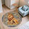 Vintage Pattern Animals,Round Area Rug,Carpet Rug for Living Room Bedroom Sofa Playroom Decor,Non-slip Floor Mat