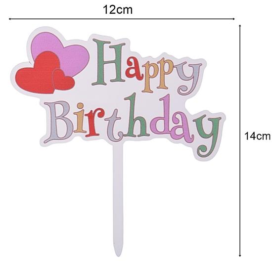 Happy Birthday Colorful Acrylic Cake Topper