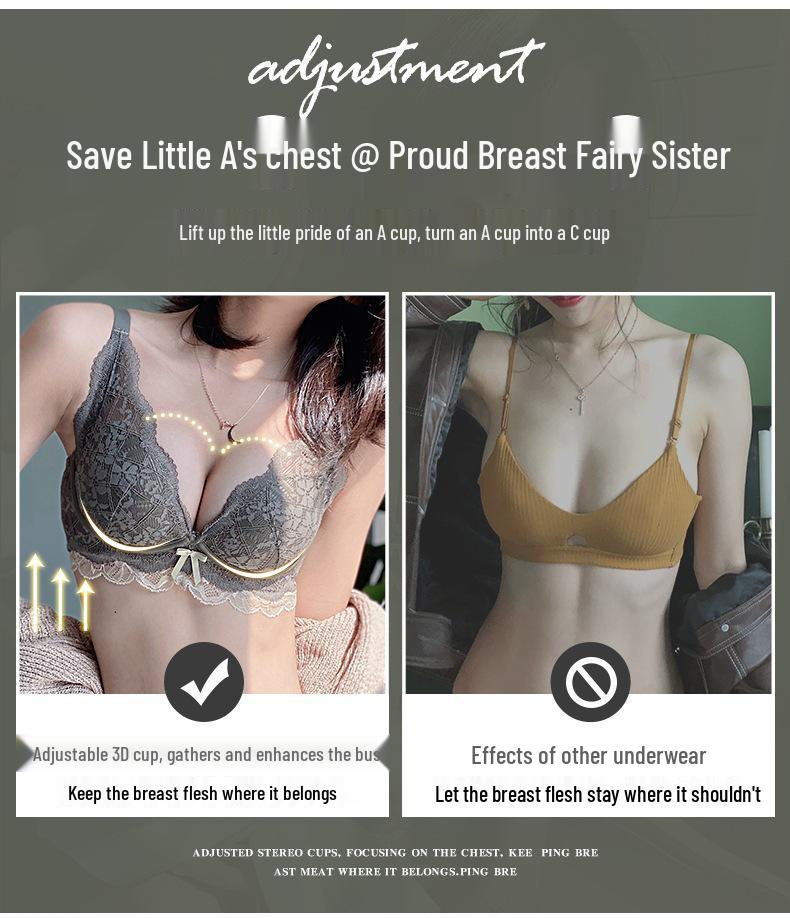 Japanese Style Wire-Free Push-Up Bra: Sexy, Comfortable, Anti-Sag, Adjustable, Seamless, Beautiful Back Design for Small Busts