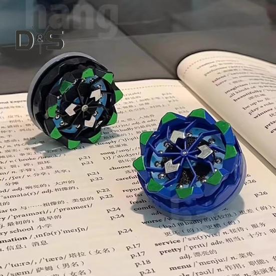 Spark Spinning Top Stress Relief Portable Luminous Gyro Collision Sparks Light-up Gyroscope Decompression Spinner Top Toy Kids Teens Adults Gift