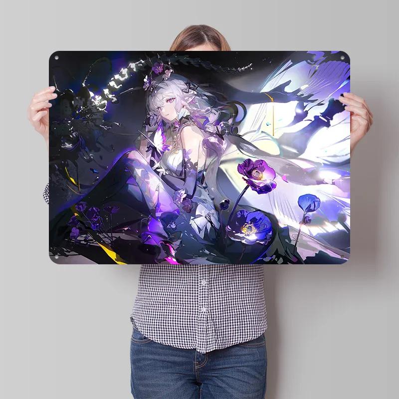 Castorice Star Rail Personalized D Textured Metal Poster Wall Art Vintage Tin Signs for Room Decor Home Decoration Gaming House