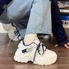 Fashion Comemore Platform Sneakers for Women Spring Autumn Casual Mesh White Fashion Lace Up Sports Shoes Chunky Mixed Color Tennis Shoe