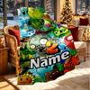 Custom Name Personalized Plants vs. Zombies Print Blanket, Home Decor, Bedroom, Sofa, Camping, Couch, Gifts for Birthday Christmas