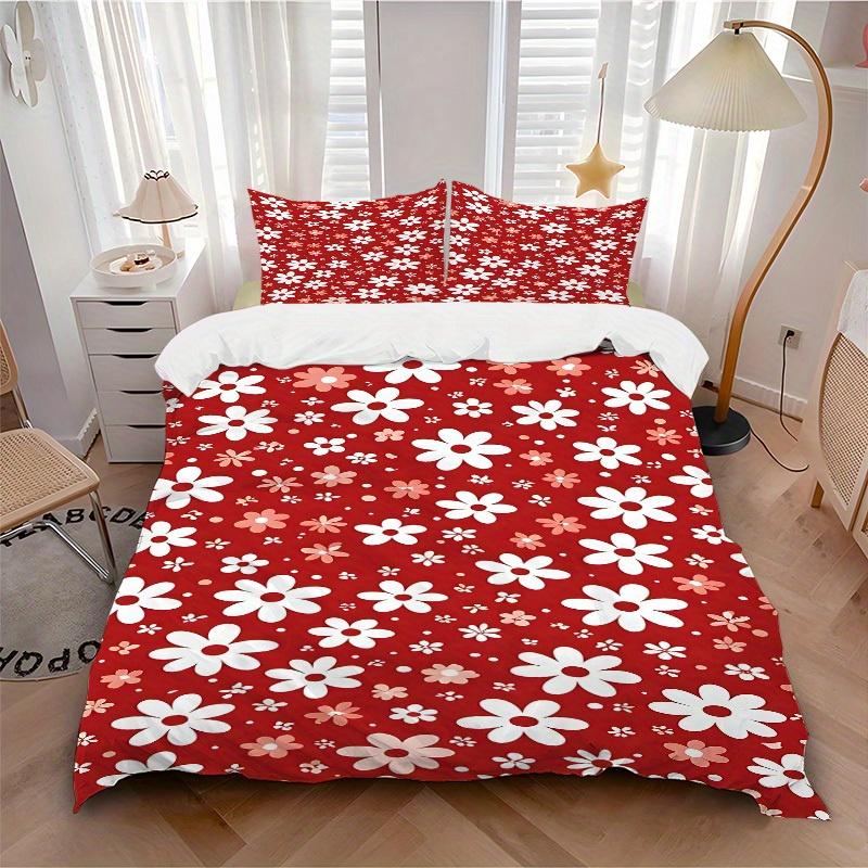 

3pcs Floral Pattern 1Cover + 2Pillowcases, PillowInserts NotIncluded, Machine Washable, All - Season Use, Suitable for Bedroom Guest Room81 135x200cm