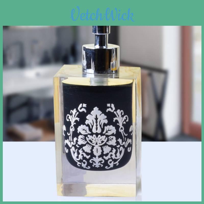 Elegant Hotel Hand Soap Dispenser Bottle With Floral Print For Bathroom Decor Gift