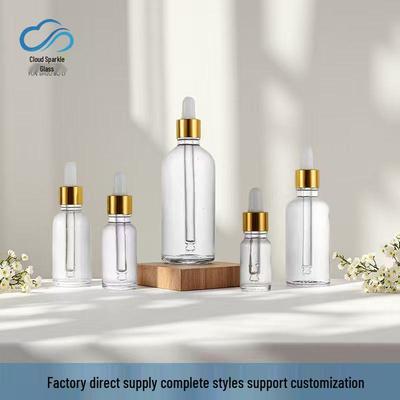 Frasco de Vidro Transparente para Óleo Essencial 5ml com Conta-gotas de Borracha para Amostra de Sérum/Cosmético.